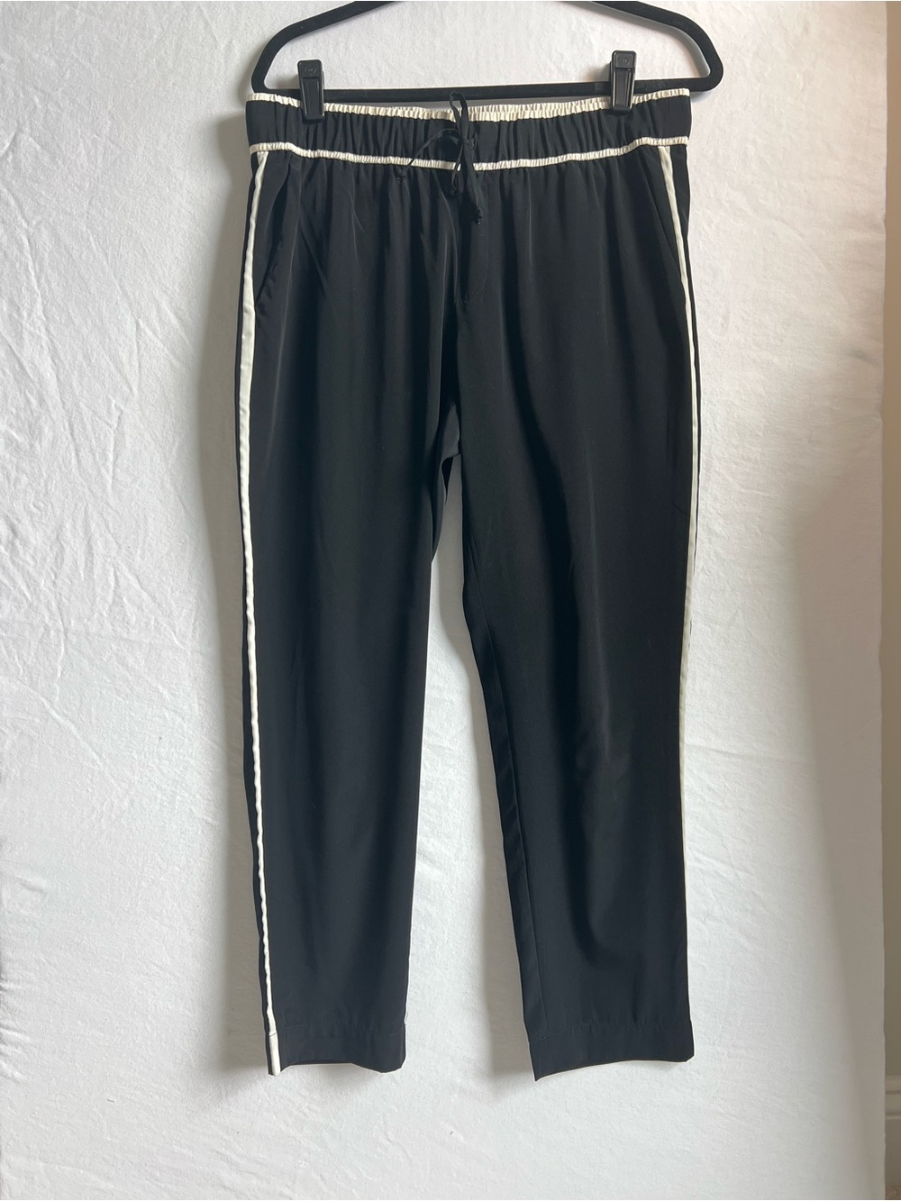 Banana Republic Black Joggers with White Side Stripe